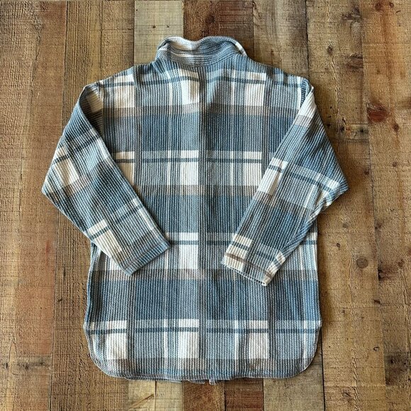 L.A. Gold Plaid Button-Up Shirt Mens Large Cotton Blue & Beige - Picture 5 of 5